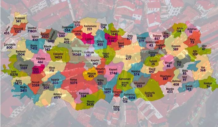 Türkiye'nin nüfus dağılımı her geçen gün değişirken bazı ilçelerin nüfusu