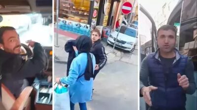 İstanbul Ümraniye'de, iki minibüs şoförünün trafikte birbirleriyle yarışması, hamile bir