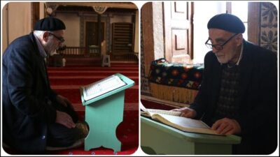 Kosova'nın başkenti Priştine'de yaşayan 90 yaşındaki emekli imam Latif Latifi,