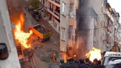 İstanbul'un Esenyurt'ta dört katlı binanın önünde doğal gaz kaynaklı patlama