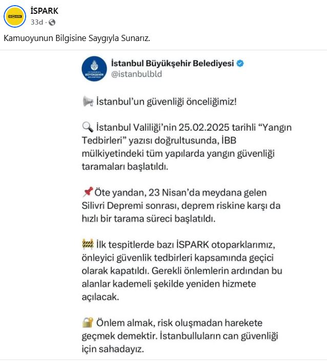 ISPARKtan oropark muhurleme aciklamasi
