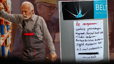 İstanbul ili Beşiktaş ilçesinde asılan bir iş aranıyor ilanı yürekleri