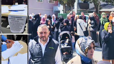 Ümraniye’de bulunan 60. Yıl İlköğretim Okulu’nun önündeki trafik kaosu, velilerin