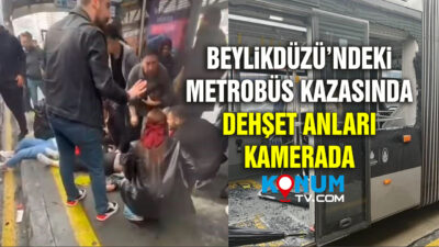 İstanbul Beylikdüzü’nde iki metrobüsün çarpışması sonucu meydana gelen kazada 1