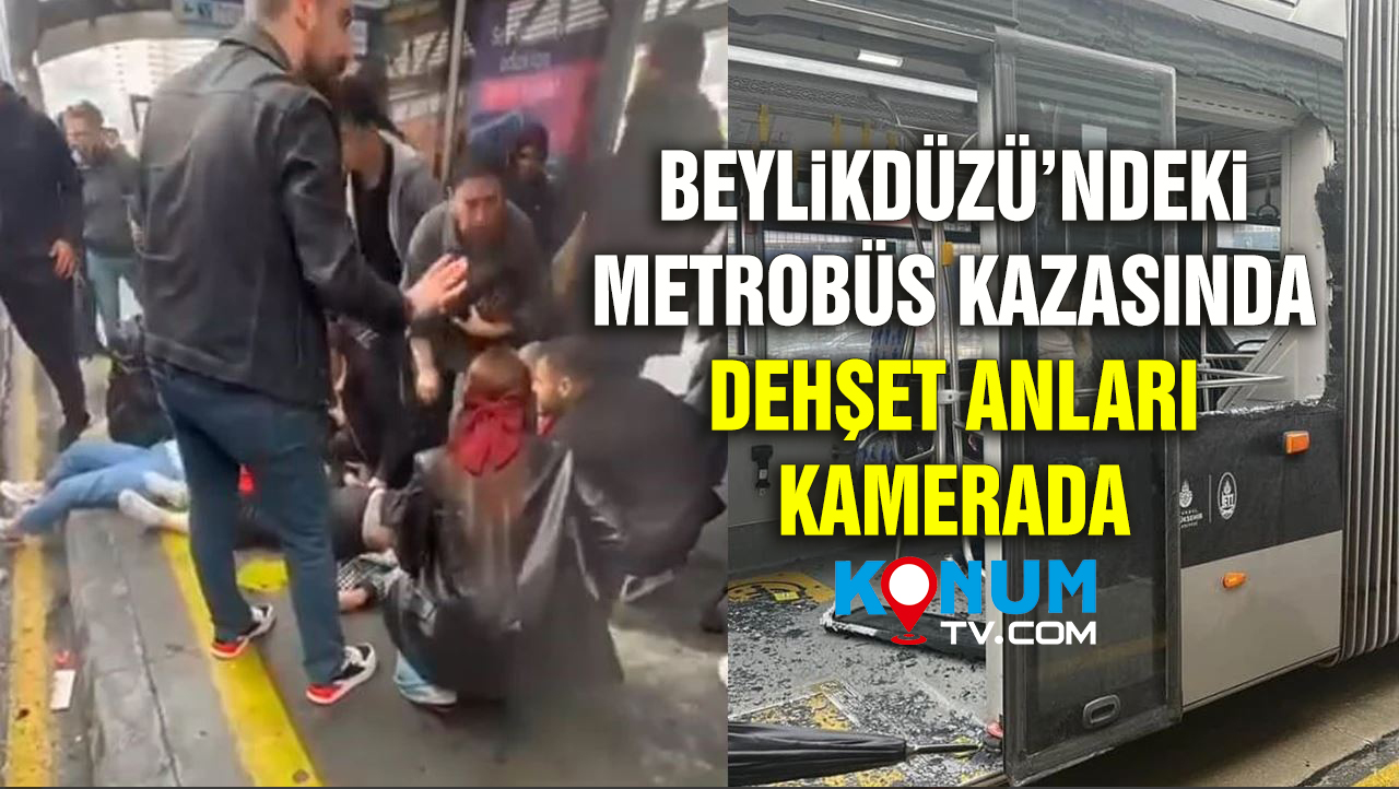 İstanbul Beylikdüzü’nde iki metrobüsün çarpışması sonucu meydana gelen kazada 1