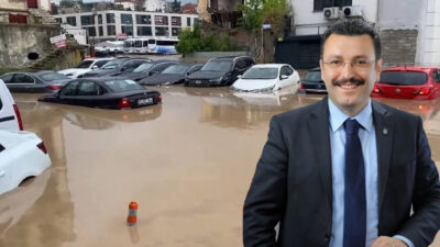 Trabzon’da şiddetli yağışlar sele neden oldu. Vatandaşlar mağdur olurken, Belediye