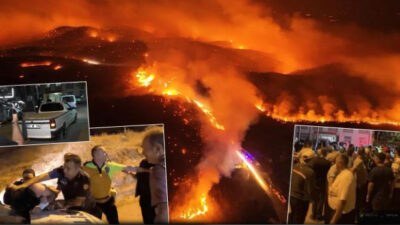 Bursa'nın Harmancık ilçesinde çıkan orman yangınına müdahale sürerken, olay yerinde