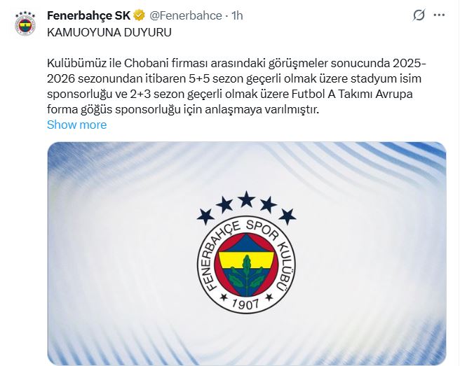 Fenerbahcenin yeni stat ismi belli oldu 2