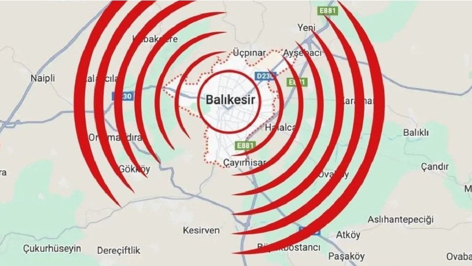 Balıkesir’de ard arda deprem AFAD, Balıkesir'in Sındırgı ilçesinde 4.2 ve 3.6 büyüklüğünde deprem meydana