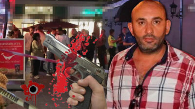 Çekmeköy’de bir kafede oturan Alemdağ Spor Kulübü Başkanı Tuncay Meriç,