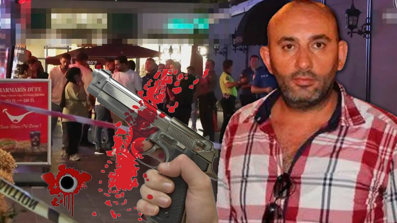 Çekmeköy’de bir kafede oturan Alemdağ Spor Kulübü Başkanı Tuncay Meriç,