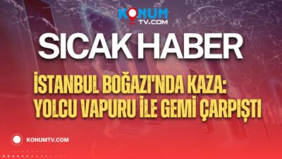İstanbul Boğazı'nda, Üsküdar açıklarında kıyıya yanaşmaya çalışan bir yolcu vapuru