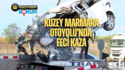 İstanbul Arnavutköy’de Kuzey Marmara Otoyolu Fatih Gişeleri'nde feci bir kaza