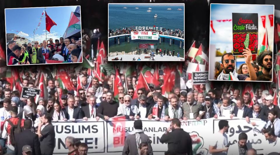 Türkiye’nin dört bir yanında on binlerce kişi, Gazze’ye yönelik saldırılar