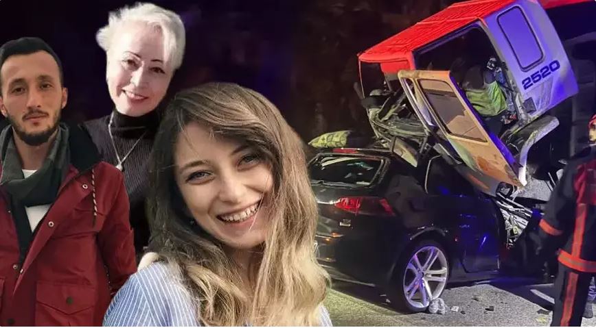 Giresun'un Tirebolu ilçesinde bir TIR ile otomobilin kafa kafaya çarpışması