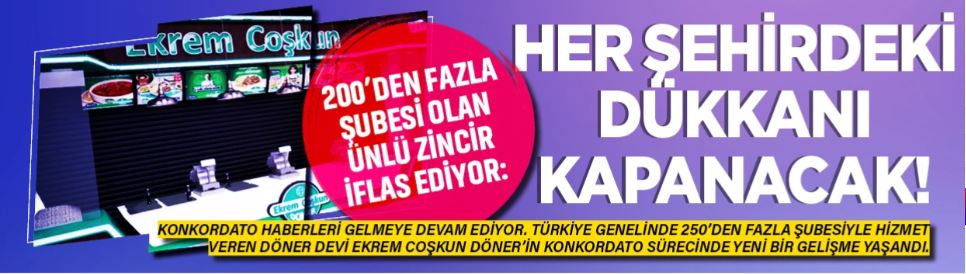 Konkordato haberleri gelmeye devam ediyor.